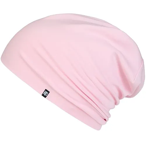 Enter the Complex® Leichte Beanie Mütze, Herren und Damen, Übergangsmütze, Sommer Beanie, Dünne Kopfbedeckung, Baumwolle (Jersey) S/M, Strawberry Ice Cream Pink