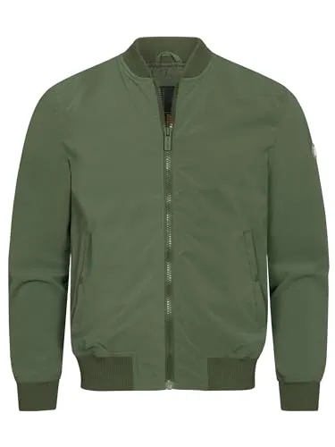 Indicode Herren INIgnam Jacke mit Stehkragen | Übergangsjacke für Männer in Army, Größe L - Klassische Bomberjacke mit bequemer Passform und seitlichen Reißverschlusstaschen. Ideal für die Übergangszeit, kombiniert Stil und Funktionalität. Hochwertige Verarbeitung für deinen Alltag.