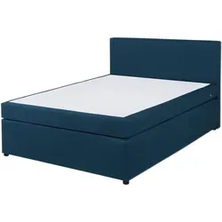 Boxspringbett blau 140x200 cm - H3 Doppelbett - Kategorie: Betten, ideal für 1-2 Personen, mit Bonnell Federkern für optimalen Schlafkomfort und Speditionslieferung bis in die Wohnung.