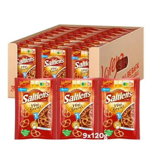 LORENZ | Saltletts Mini Brezel | 9 x 120 g | vegan
