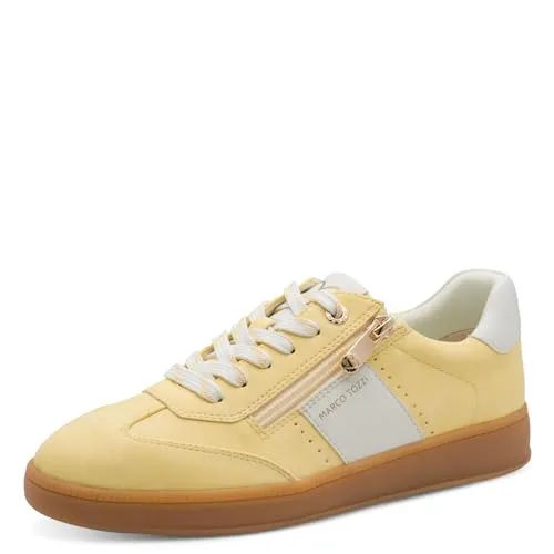Marco Tozzi Damen Sneaker mit weichem Feel Me Wechselfußbett, gelb (Limoncello), 36 EU - Moderne Damen Sneaker mit innovativer MT Feel Me Technologie für hohen Tragekomfort. Das Wechselfußbett und das weiche Innenfutter sorgen für eine individuelle Passform und angenehme Dämpfung.