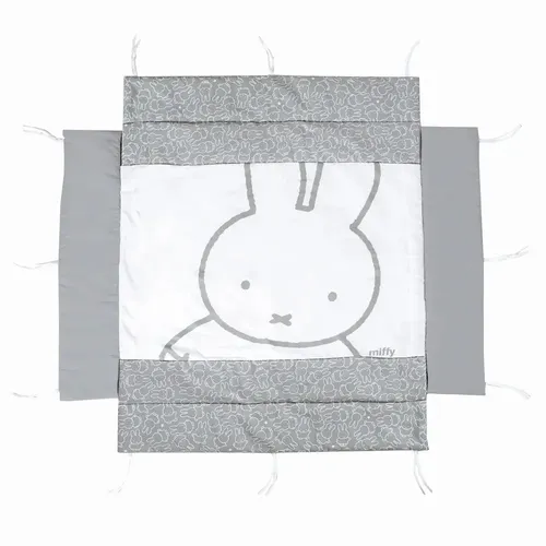 roba® Laufgittereinlage mit Seitenpolsterung, grau - Universal-Laufgittereinlage für viereckige Laufgitter (75 x 100 cm bis 100 x 100 cm), aus weichem Material, waschbar bei 30 °C, sorgt für Sicherheit und Komfort für Ihr Baby.