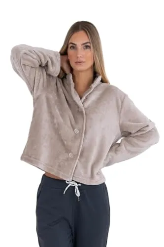 wewofashion Damen Bettjacke Bettjäckchen Jacke by Otto Werner 6603 Stone Gr. 38