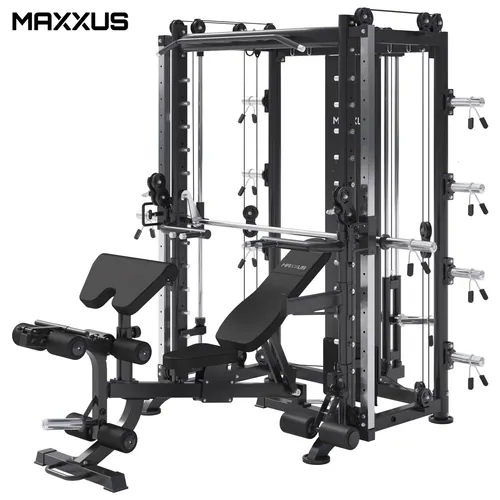 MAXXUS Multipresse 10.1 - Multifunktions-Kraftstation - Multifunktions-Hantelbänke für Krafttraining, ausgestattet mit Hantelbank, Rudern, Klimmzug und mehr - perfekt für ein komplettes Workout zu Hause.