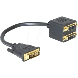 AD DVI 260 - DVI Adapter, DVI-D Stecker zu 2x DVI-D Buchse - Hochwertiger DVI Adapterkabel für die Verbindung von zwei DVI-Geräten. Vergoldete Stecker garantieren eine stabile Signalübertragung. Ideal für Medien- und Präsentationsanwendungen.
