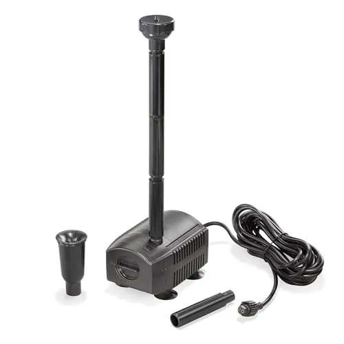 esotec Teichpumpe Solar Fountain 500/650 - Universelle Ersatz-Pumpe - Gartenpumpen mit Trockenlaufschutz und regulierbarer Fördermenge bis 650 l/h. Ideal für Solarbetrieb und leicht zu reinigen dank werkzeuglosem Zugang.