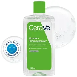 CeraVe Mizellenwasser 296 ml - Gesichtsreinigung für alle Hauttypen, entfernt sanft Make-up und spendet intensive Feuchtigkeit mit Hyaluronsäure und Ceramiden.