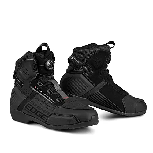 SHIMA EDGE Vented Motorradschuhe für Männer - Motorradstiefel mit ATOP-Verschlusssystem, verstärkter Knöchelstütze und rutschfester Sohle für optimalen Schutz und Komfort beim Fahren.