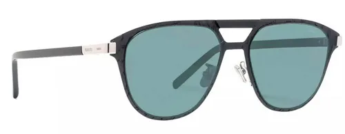 BERLUTI PARIS Scritto Acetat Sonnenbrille - Hochwertige Sonnenbrille für Männer mit grauen Gläsern und schwarzem Acetat-Rahmen. Stilvolles Pilot-Design mit 100% UV-Schutz, ideal für modebewusste Träger.