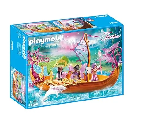 PLAYMOBIL 71596 Romantisches Feenschiff - schwimmendes Spielzeugschiff, fördert kreatives Spielen und Fantasie