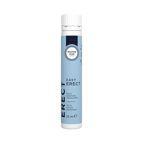 MISTER SIZE Easy Erect – pflanzliches Potenzmittel für Männer – natürliche Erektionshilfe & Libido-Booster – vegan, ohne Sildenafil, bei Erektionsproblemen (25ml Shot)