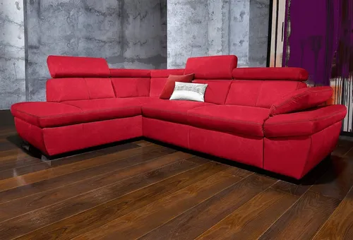exxpo - sofa fashion Ecksofa Salerno, Funktionssofa, hoher Sitzkomfort, Breite 268cm, L-Form, inkl. Kopf- und Armteilverstellung, wahlweise mit Bettfunktion