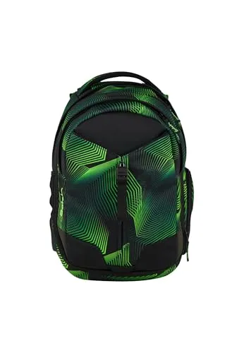 satch match Schulrucksack für die 5. Klasse, ergonomisch, 35 L Stauraum - Ergonomischer Schulranzen mit erweiterbarer Tiefe und vielen Fächern, ideal für den Schulalltag. Modern, nachhaltig und anpassbar auf die Maße Ihres Kindes. Maße: 30 x 45 x 24 cm.