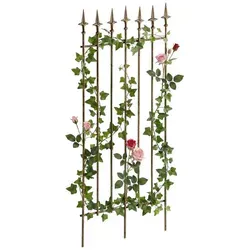 CLP Metall-Rankgitter Elisa I 100 x 50 cm - Ideal für Kletterpflanzen - Rankgitter Elisa aus robustem lackiertem Metall, perfekt für Rosen und Efeu. Vielseitig als Gartenzaun oder Sichtschutz einsetzbar, in mehreren Farbvarianten erhältlich.