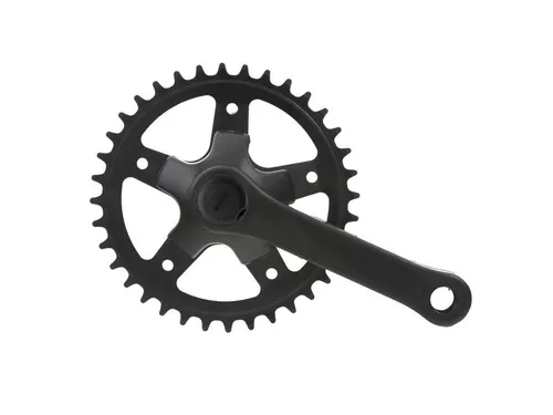 TiyoBike Fahrradkurbel Kettenrad Garnitur 1 2 x 3 - 32/36 Zähne Schwarz - Hochwertige Fahrradkurbel Garnitur aus robustem Stahl mit 32/36 Zähnen. Ideal für präzise Schaltvorgänge und langlebige Nutzung im Radsport.