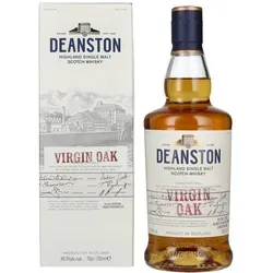 Deanston Virgin Oak - Single Malt Whisky - Whisky mit einzigartigem Finish in Virgin Oaks für intensive Karamellnoten und angenehme Würzigkeit, ideal für Kenner und Liebhaber.