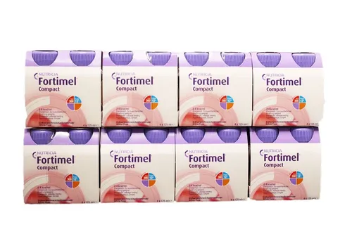 FORTIMEL Compact 2.4 Erdbeere 32x 125ml Trinknahrung PZN 10743535 MHD 09.06.25