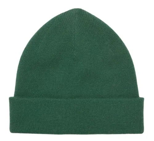 Marc O'Polo Beanie in Rich Emerald - Stylische Beanie aus 74% Wolle und 26% Baumwolle, ideal für kühle Tage. Der unifarbene Look kombiniert lässigen Stil mit hochwertigem Material für optimalen Tragekomfort.