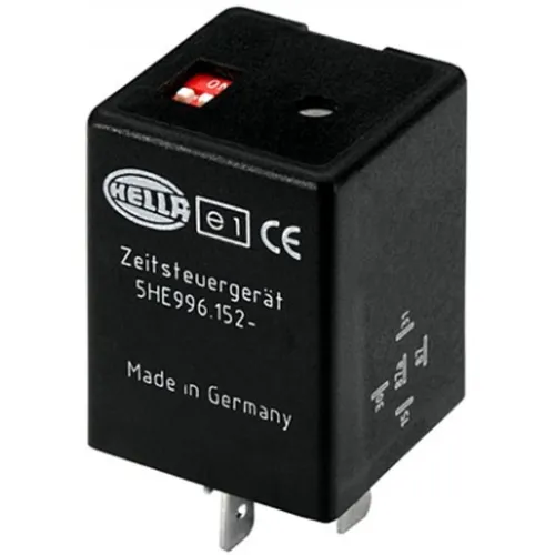 HELLA Zeitrelais 12V - 5-Anschluss Wechsler, vielseitig und zuverlässig bis 20A Nennlast, einstellbar von 0s bis 900s