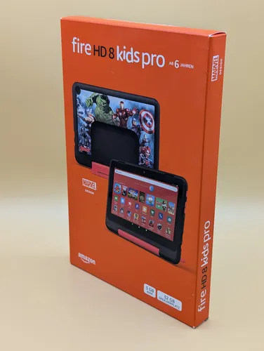 Amazon Fire HD 8 Kids Pro Tablet 32GB - Marvel Avengers Design 2024 - Tablet für Kinder mit 8 Zoll Full-HD Touchscreen, 32 GB Speicher und 13 Std Akkulaufzeit. Inklusive Amazon Kids+ für sicheres Surfen und Spielen.
