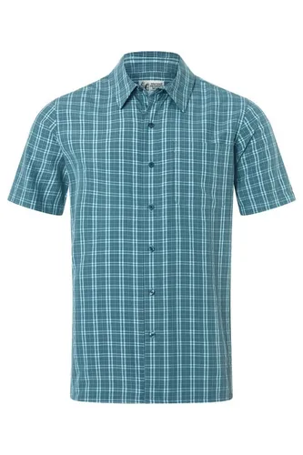 Marmot Eldridge Classic Kurzarmhemd für Herren - tealblau, Größe S - SALE Outdoor - Das Eldridge Kurzarmhemd von Marmot besteht aus recycelten Materialien, bietet UV-Schutz (UPF 20) und unterstützt nachhaltige Mode für umweltbewusste Abenteuer.