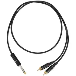 Sommer Cable ON56-0100-SW SC-Onyx Klinke Stereo Male - 2 x Cinch Male 1 Meter - Y-Kabel