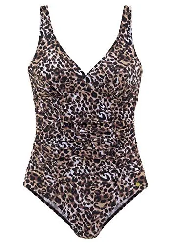 LASCANA Damen Badeanzug Gr. 50, Cup C - Bademode mit Raffung vorn und Shaping-Effekt für eine figurschmeichelnde Silhouette. Verstellbare Träger und weiche Softcups sorgen für optimalen Tragekomfort.