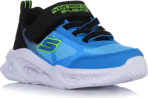 Lauflernschuh "METEOR-LIGHTS" – blinkender Klettschuh für kleine Entdecker - Skechers Lauflernschuh aus strapazierfähigem Textil, mit blinkenden Lichtern und praktischen Klettverschluss für einfaches An- und Ausziehen.