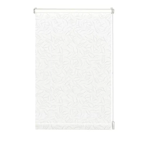 Gardinia 31235 Easyfix Decor Rollo 75 x 150 cm - Seitenzug- & Springrollos, lichtdurchlässiger Sichtschutz, einfache Montage ohne Bohren, ideal für Fensterflügel von 3-25 mm, kindersicherer Kettenverbinder.