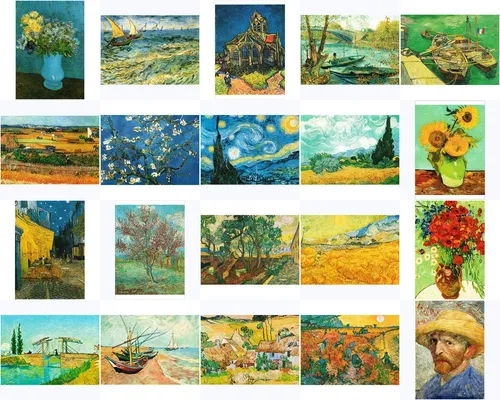 Kunstkarten-Topseller-Set Vincent van Gogh - Kunstpostkartenset mit klassischen Van Gogh Motiven, ideal für Kunstliebhaber und perfekt für alle Zimmer. Größe: A6 (14,8 x 10,5 cm), aus hochwertigem Karton.