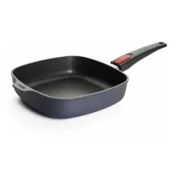 Woll Diamond Lite Viereckpfanne 28x28 cm - Pfanne mit abnehmbarem Stiel, Antihaft-Versiegelung für fettfreies Kochen, ideal für Ofen und Geschirrspüler, bietet 30% mehr Platz als runde Pfannen.