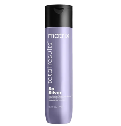 Matrix So Silver Shampoo 300 ml - Neutralisiert gelbe Verfärbungen - Shampoos für Damen, entfernt effektiv Schmutz und Talg, sorgt für glänzendes, vitales Haar und verlängert die Haltbarkeit der Haarfarbe.