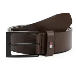 Tommy Hilfiger Herren Gürtel Layton, 3,5 cm Ledergürtel in Braun - Herren-Gürtel aus 100% Leder mit eckiger Dornschließe für einfache Größenanpassung. Ideal für Arbeit und elegante Anlässe – zeitloses Design von Tommy Hilfiger.
