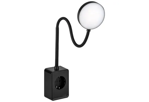 SEBSON LED Steckdosenleuchte dimmbar mit Flexarm - Steckdosenlampen mit integriertem LED und USB-Anschlüssen, dimmbar für individuelle Lichtgestaltung, ideal für jeden Innenbereich.