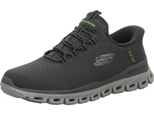 Skechers Glide-Step Noxus Herren-Sneaker Dunkelgrau, 47.5 EU - Bequeme Slip-In-Sneaker für Herren mit innovativer Komfort-Technologie; ideal für den Alltag und entspannte Anlässe. Atmungsaktive Innensohle und flexible Passform für besten Tragekomfort.