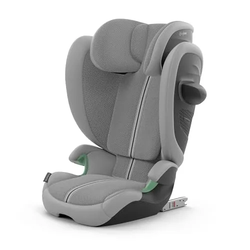 Cybex GOLD Kindersitz Solution G2 Plus Stone Grey - Kindersitz für 3- bis 12-Jährige, mit 12-fach höhenverstellbarer Kopfstütze und 20% höherem Seitenaufprallschutz für maximale Sicherheit und Komfort im Auto.