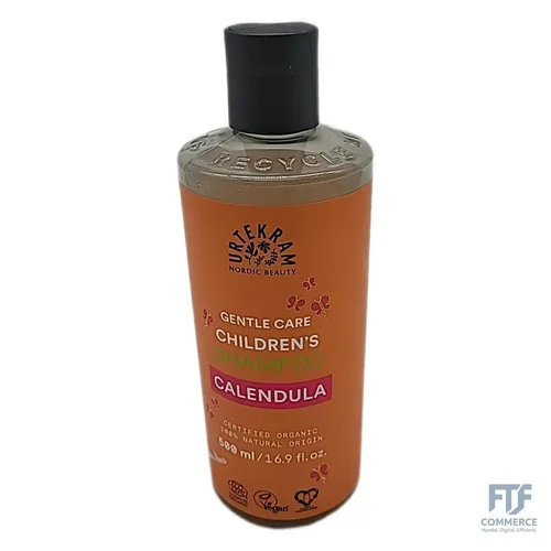 URTEKRAM Calendula Kinder Shampoo 500 ml - Sanftes Shampoo für Kinder mit Ringelblume, schützt und pflegt Haar und Kopfhaut ohne Duftstoffe. Ideal für empfindliche Haut und zertifizierte Naturkosmetik.