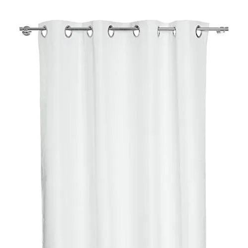 Ventanara® Verdunkelungsvorhang 100% raumverdunkelnd Blickdicht Ösen Vorhang Thermo einfabrig 1 Stück 135x240cm (Weiss)