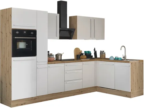 KOCHSTATION Winkelküche Florida, Stellbreite 310x175 cm, wahlweise mit E-Geräten, mit Softclose für Türen und Schubkästen