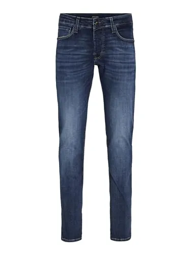 JACK & JONES Slim Fit Jeans JJIGLENN JJICON - Slim Fit Jeans mit niedriger Taille, aus 72% Bio-Baumwolle und 20% recycelter Baumwolle für ein nachhaltiges Tragegefühl.
