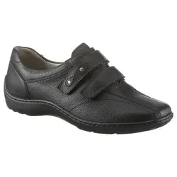 Waldläufer HENNI Klettschuh Bequemschuh, Slipper mit abgepolstertem Schaftrand und Komfortweite H schwarz 44 EU (9,5 UK)