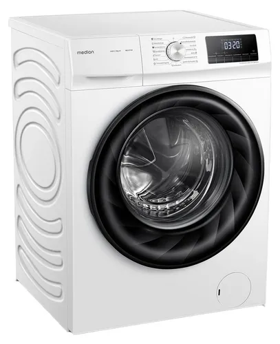 Medion® Waschmaschine MD 37736, 9 kg, 1400 U/min - Frontlader Waschmaschine mit Pausieren und Wäschenachlegen, ideal für flexibles Waschen. Energieeffizienzklasse A und 15 Programme für optimale Reinigung.