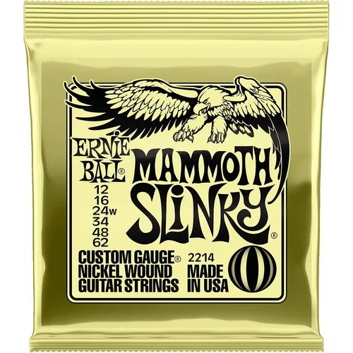 Saiten E-Gitarre Ernie Ball Mammoth Slinky 2214 .012-062 Gitarrensaiten E- Gitar
