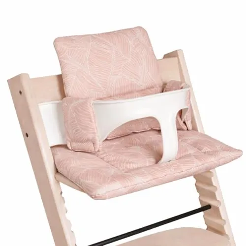 Hoppediz Hochstuhlauflage für Stokke Tripp Trapp - Bequeme Sitzkissenauflage aus Biobaumwolle für den Stokke Tripp Trapp. Pflegeleicht und waschbar bei 40°C. Ideal für zusätzlichen Komfort und einfache Handhabung mit Klettverschluss für das Rückenkissen.