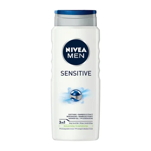 Nivea Men Sensitive Duschgel 500 ml - Duschgel für Männer, 500 ml, reinigt sanft und pflegt die Haut ohne auszutrocknen. Der unwiderstehliche Duft verwandelt Ihre Dusche in ein erfrischendes Erlebnis.