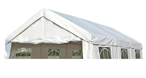 DEGAMO Ersatzplane Dachplane Partyzelt 4x4 Meter - Pavillons - Extra stabiles PVC-Material (480g/m²), frostfest und passend für Profi-Zelt Palma. Inklusive Spanngummis für einfache Befestigung.