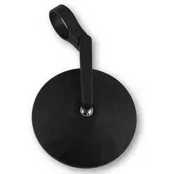 HIGHSIDER smart Lenkerendenspiegel Ponza Schwarz - Motorradzubehör mit E-Prüfung. Der runde Kunststoffkopf und das stilisierte Turbinendesign sorgen für individuelle Anpassung und optimale Sicht.