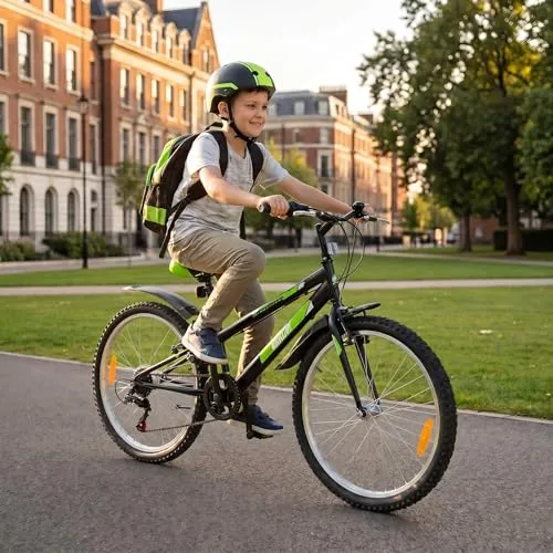 Actionbikes Kinderfahrrad Arrow 24 Zoll - Ideal für Abenteuer - Kinderfahrrad für Mädchen und Jungen von 6-12 Jahren, ausgestattet mit 6 Gängen und V-Brake-Bremse für optimale Sicherheit und Kontrolle auf jedem Terrain.