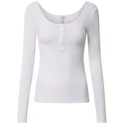 pieces Langarmshirt PCKitte (1-tlg) Plain/ohne Details weiß S (36)