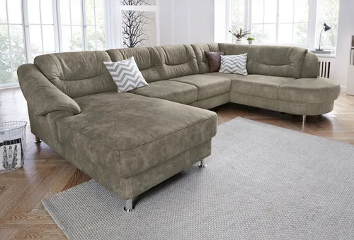 sit&more Wohnlandschaft Salsa U-Form, mit Federkern, wahlweise mit Bettfunktion